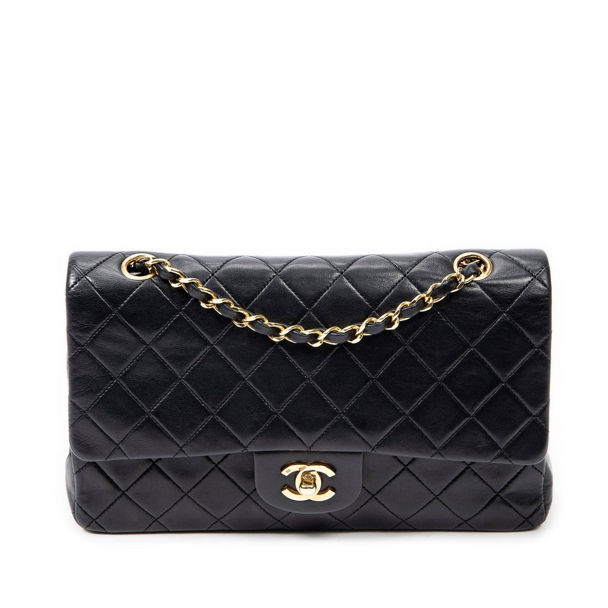 Chanel Medium Classic Lambskin Double Flap Shoulder Bag