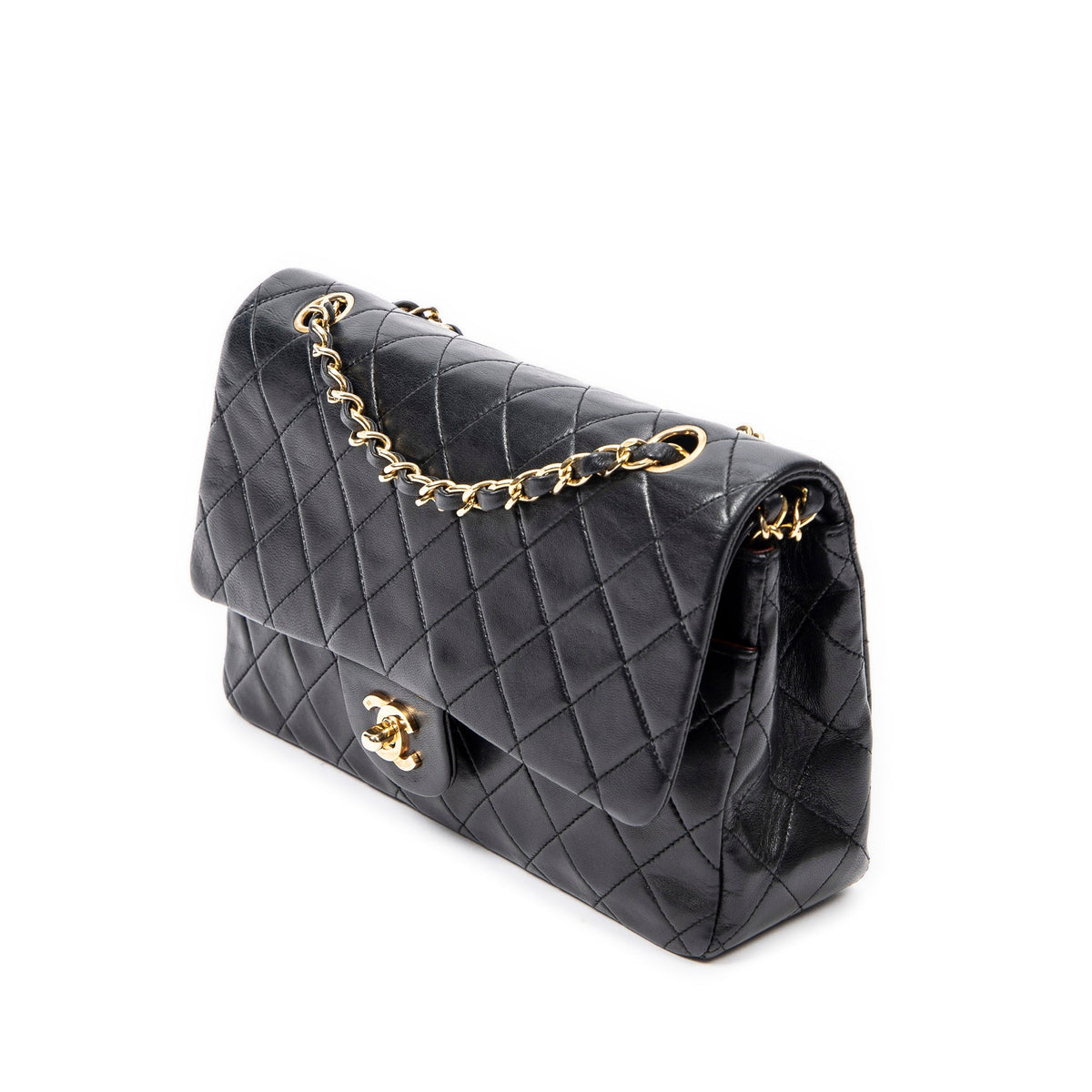 Chanel Medium Classic Lambskin Double Flap Shoulder Bag