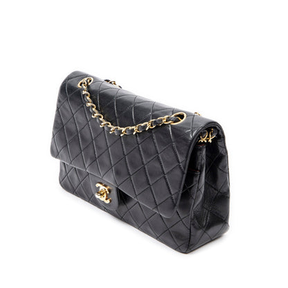 Chanel Medium Classic Lambskin Double Flap Shoulder Bag