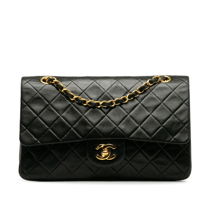 CHANEL Medium Classic Lambskin Double Flap Shoulder Bag