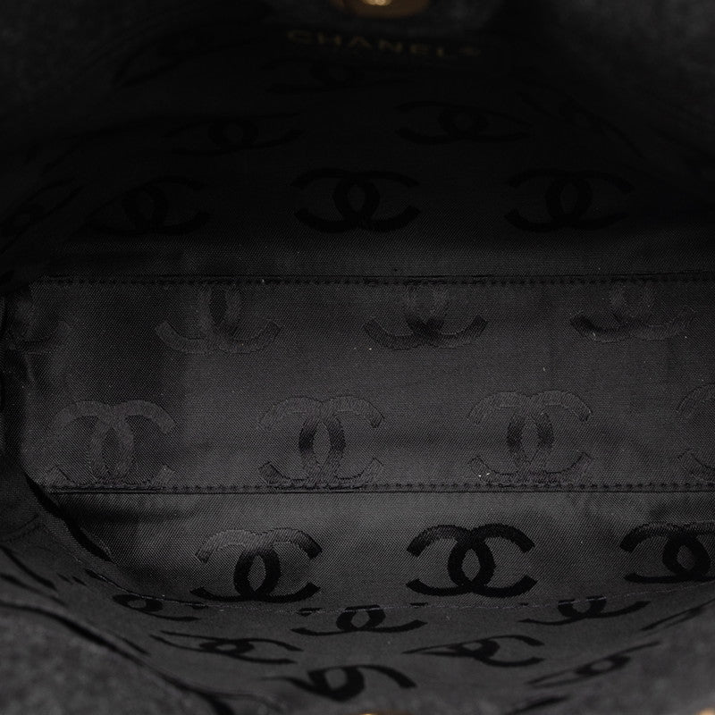 Chanel CC Wild Stitch Chain Tote  Cotton Shoulder Bag in Excellent condition