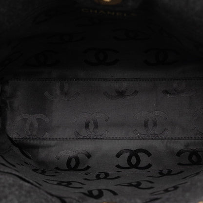 Chanel CC Wild Stitch Chain Tote  Cotton Shoulder Bag in Excellent condition