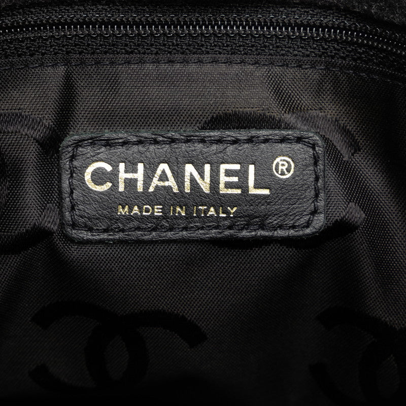 Chanel CC Wild Stitch Chain Tote  Cotton Shoulder Bag in Excellent condition