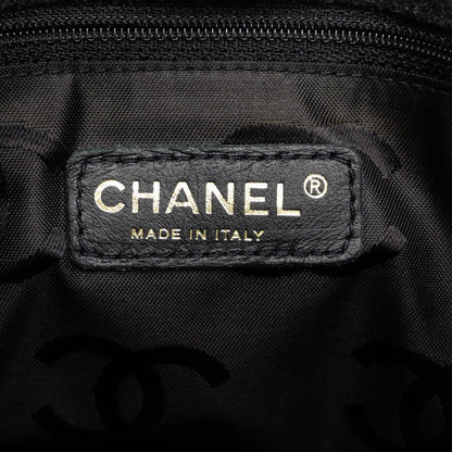 Chanel CC Wild Stitch Chain Tote  Cotton Shoulder Bag in Excellent condition
