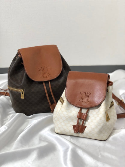 CELINE  Backpack White Vintage wih3fy