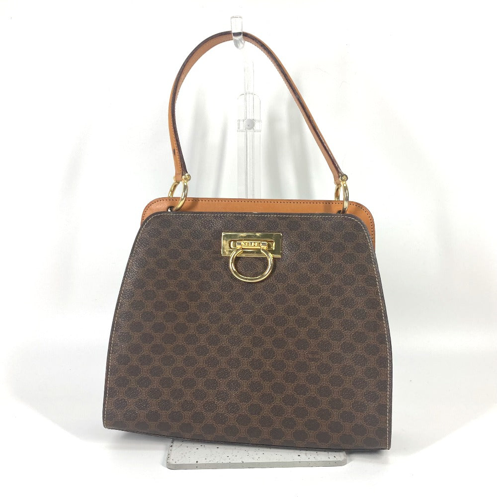 CELINE Handbag PVC / Leather Brown Bag Macadam Women Used