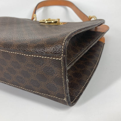 CELINE Handbag PVC / Leather Brown Bag Macadam Women Used