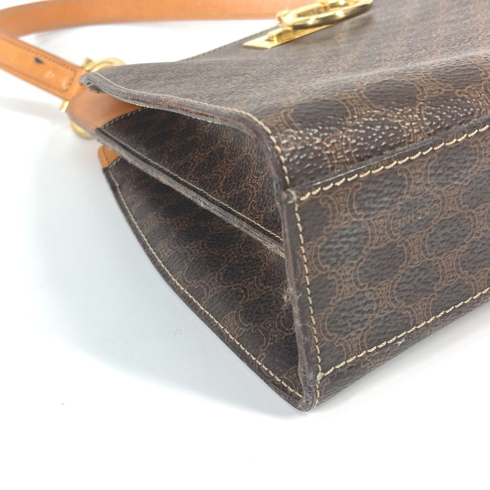 CELINE Handbag PVC / Leather Brown Bag Macadam Women Used