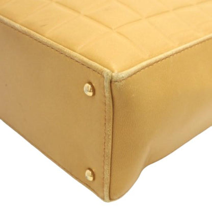 CHANEL Handbag lambskin beige COCO Mark Chocolate bar Women Used