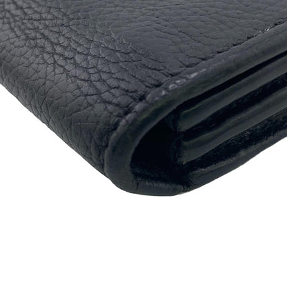 BALENCIAGA Long Wallet Purse 594289 leather black logo mens(Unisex)