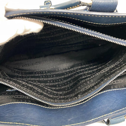 CELINE Handbag leather Navy Boogie bag Women Used