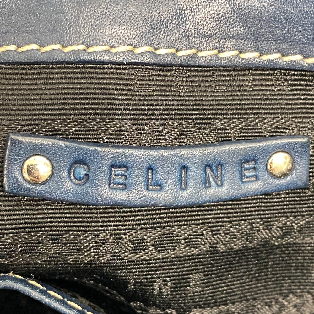 CELINE Handbag leather Navy Boogie bag Women Used