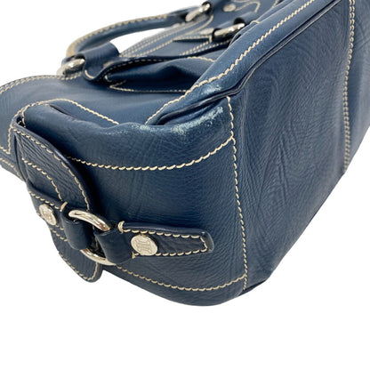 CELINE Handbag leather Navy Boogie bag Women Used