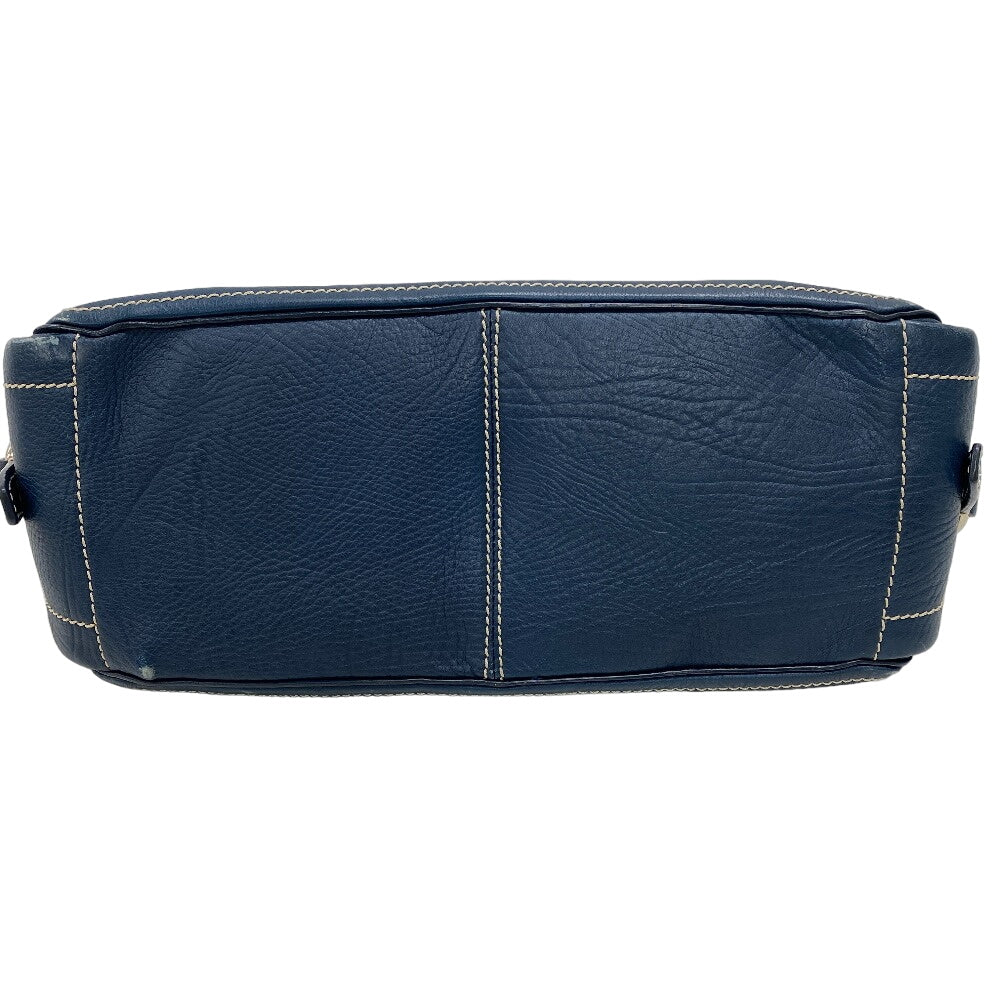 CELINE Handbag leather Navy Boogie bag Women Used