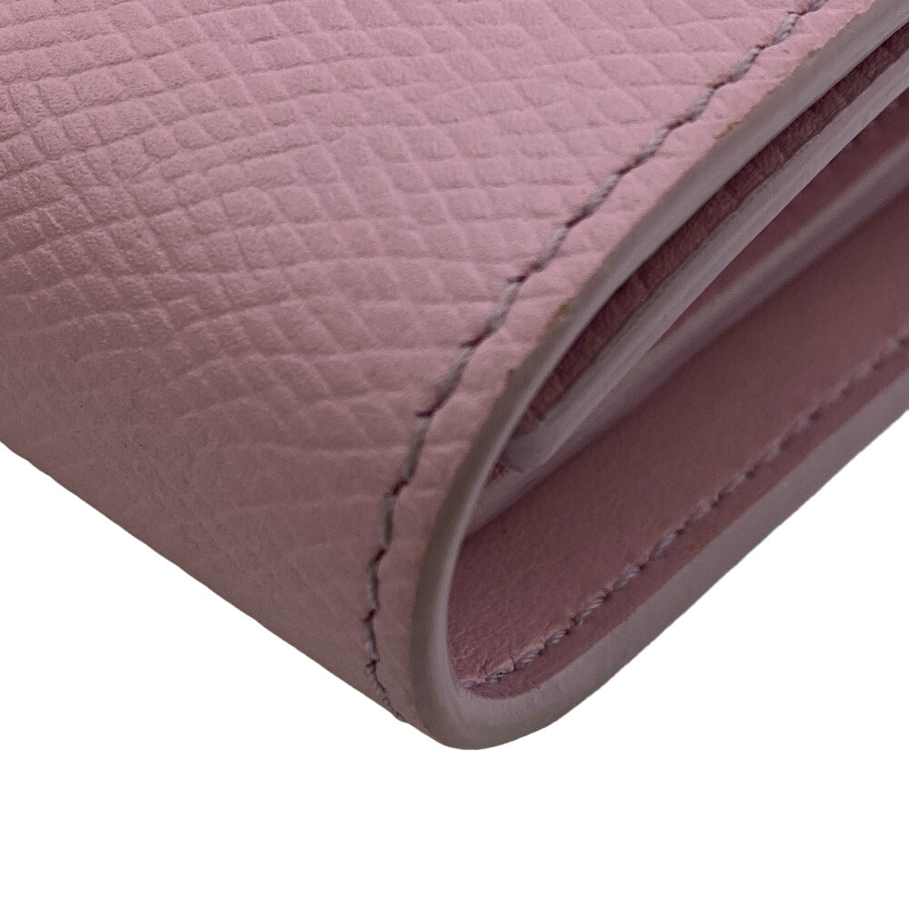 CELINE Tri-fold wallet leather pink Small trifold Women Used