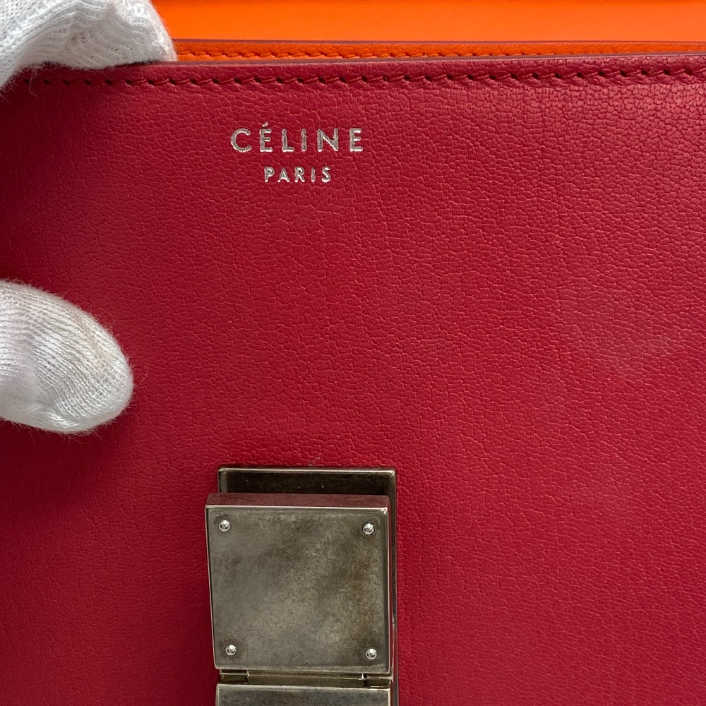 CELINE Shoulder Bag leather pink Classic box Women Used