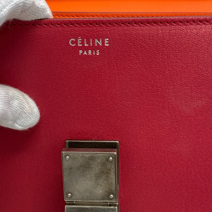 CELINE Shoulder Bag leather pink Classic box Women Used