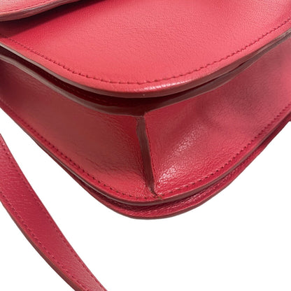 CELINE Shoulder Bag leather pink Classic box Women Used