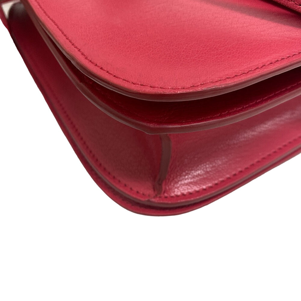 CELINE Shoulder Bag leather pink Classic box Women Used