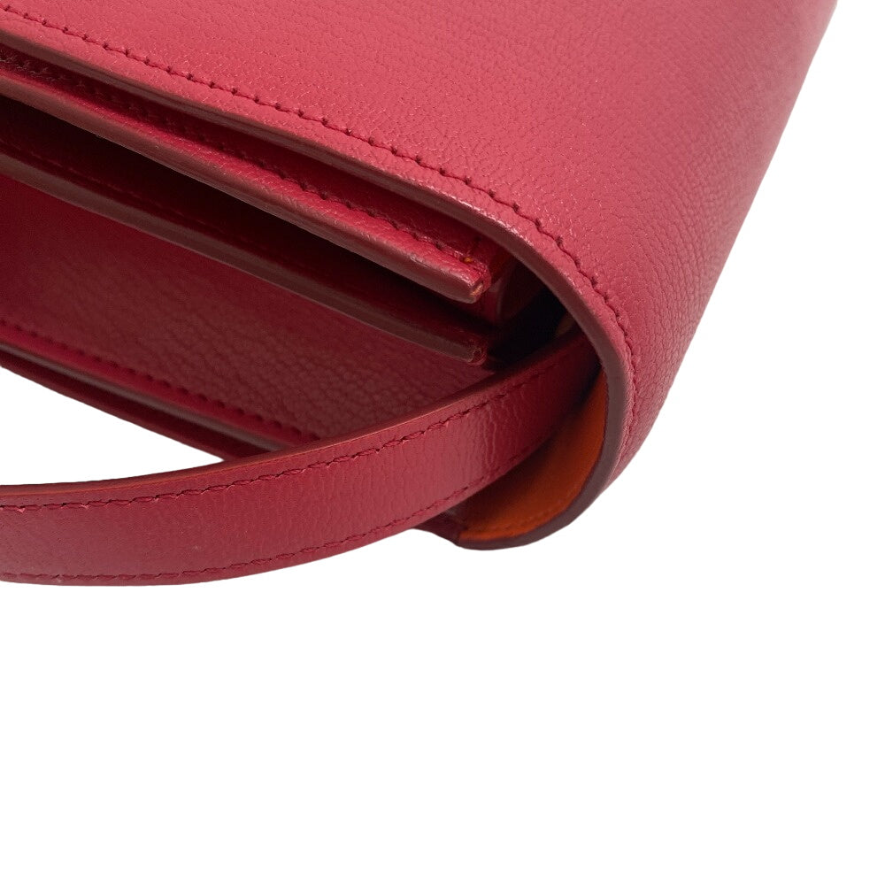 CELINE Shoulder Bag leather pink Classic box Women Used
