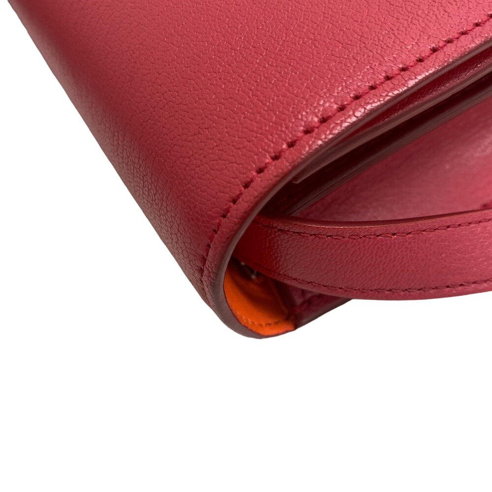 CELINE Shoulder Bag leather pink Classic box Women Used