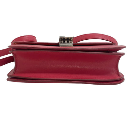 CELINE Shoulder Bag leather pink Classic box Women Used