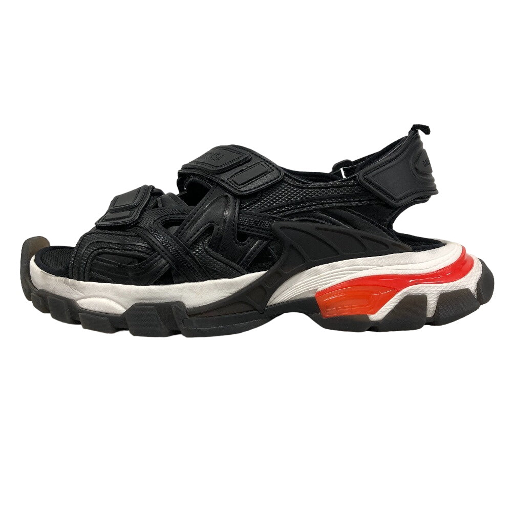BALENCIAGA Sandals 655954 Leather, Rubber black velcro strap truck mens 40