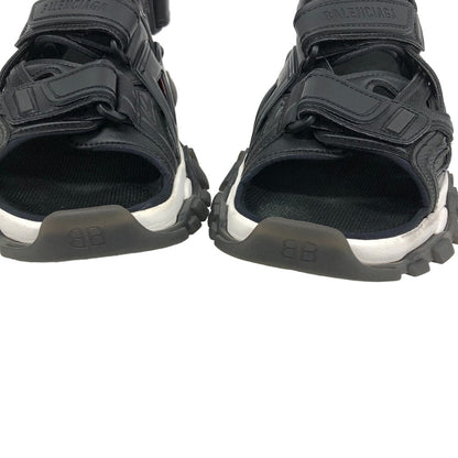 BALENCIAGA Sandals 655954 Leather, Rubber black velcro strap truck mens 40