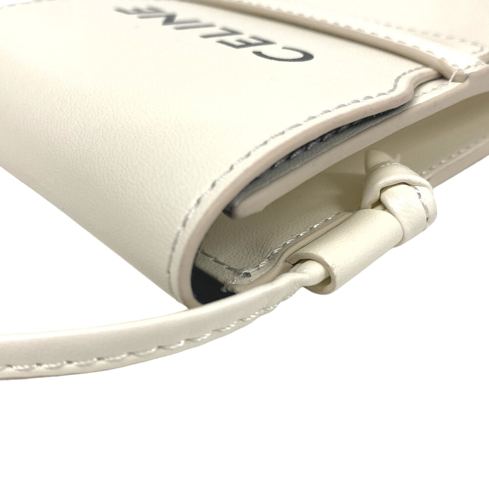 CELINE Pouch leather white By Edith Slimane Women Used