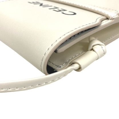 CELINE Pouch leather white By Edith Slimane Women Used
