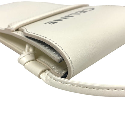 CELINE Pouch leather white By Edith Slimane Women Used