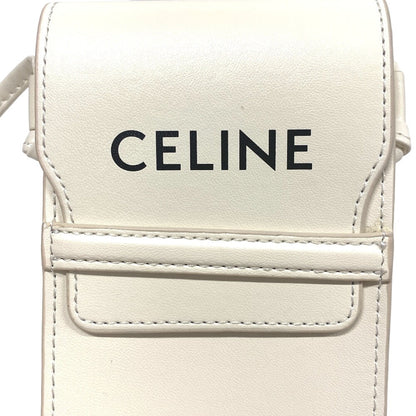 CELINE Pouch leather white By Edith Slimane Women Used