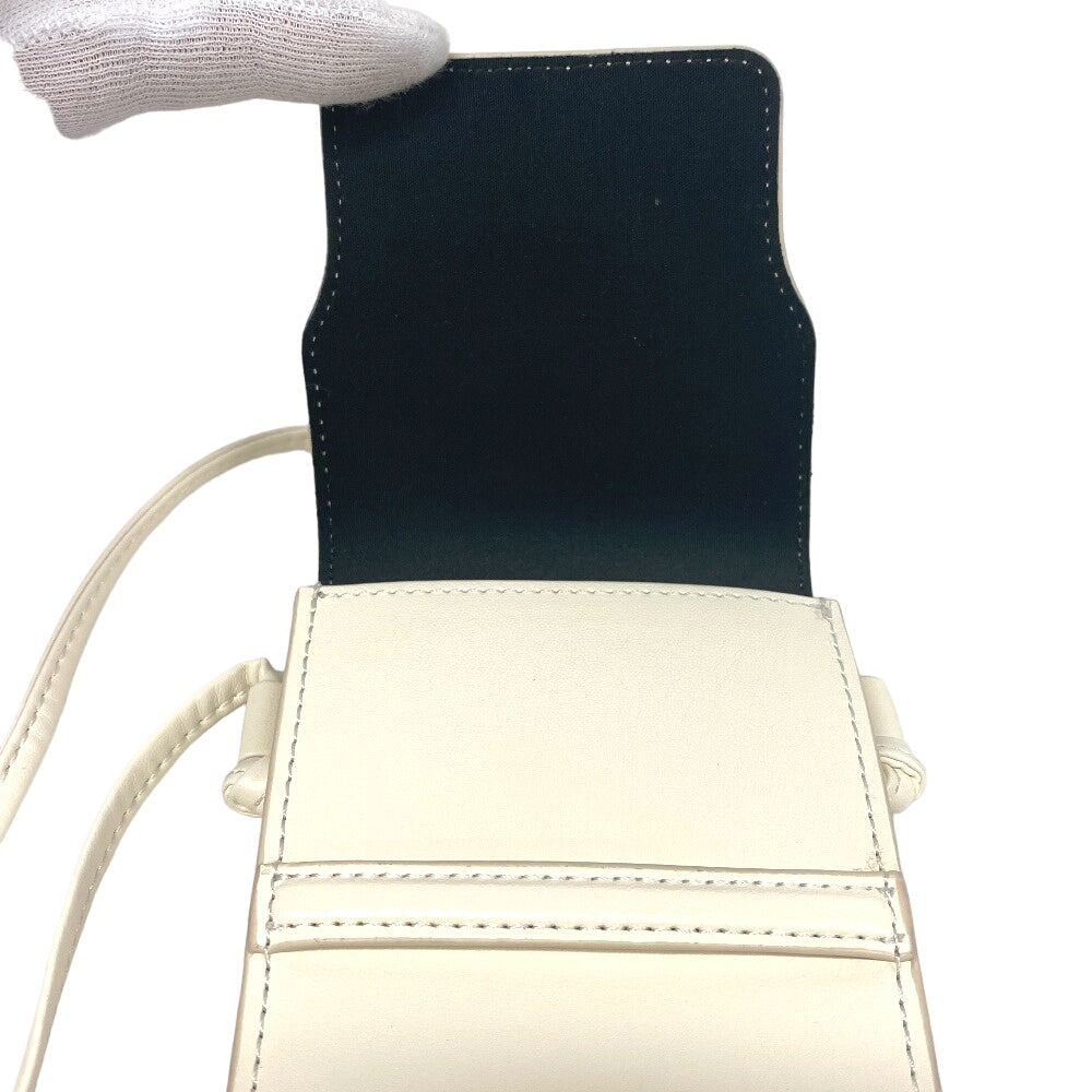 CELINE Pouch leather white By Edith Slimane Women Used