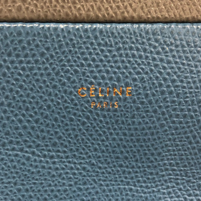 CELINE Handbag leather gray 2WAYShoulder Vertical hippo small Women Used