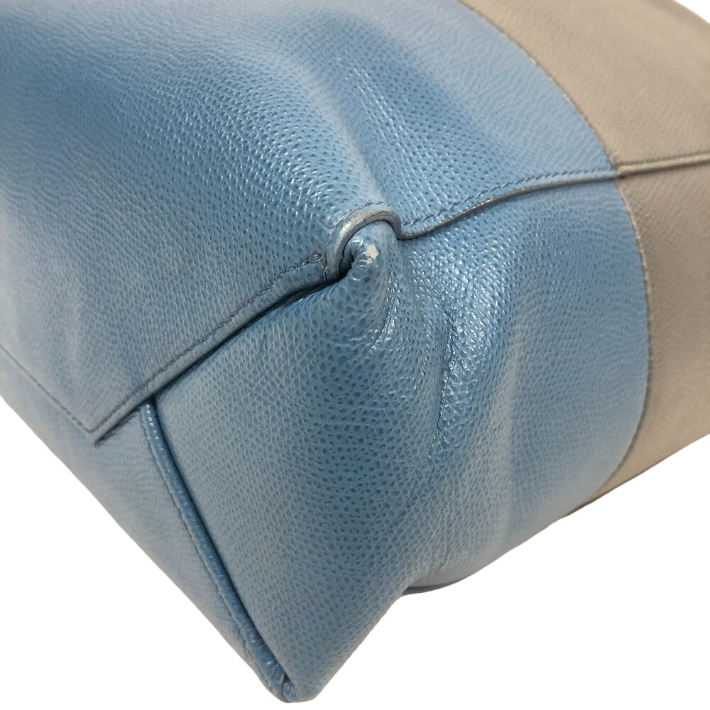CELINE Handbag leather gray 2WAYShoulder Vertical hippo small Women Used