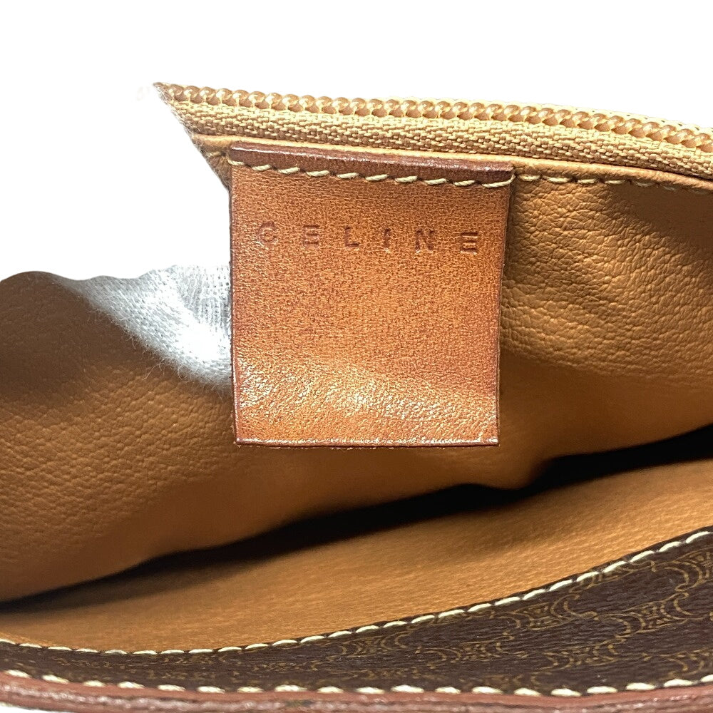 CELINE Tote Bag leather Brown one belt Macadam Women Used