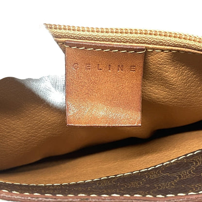 CELINE Tote Bag leather Brown one belt Macadam Women Used