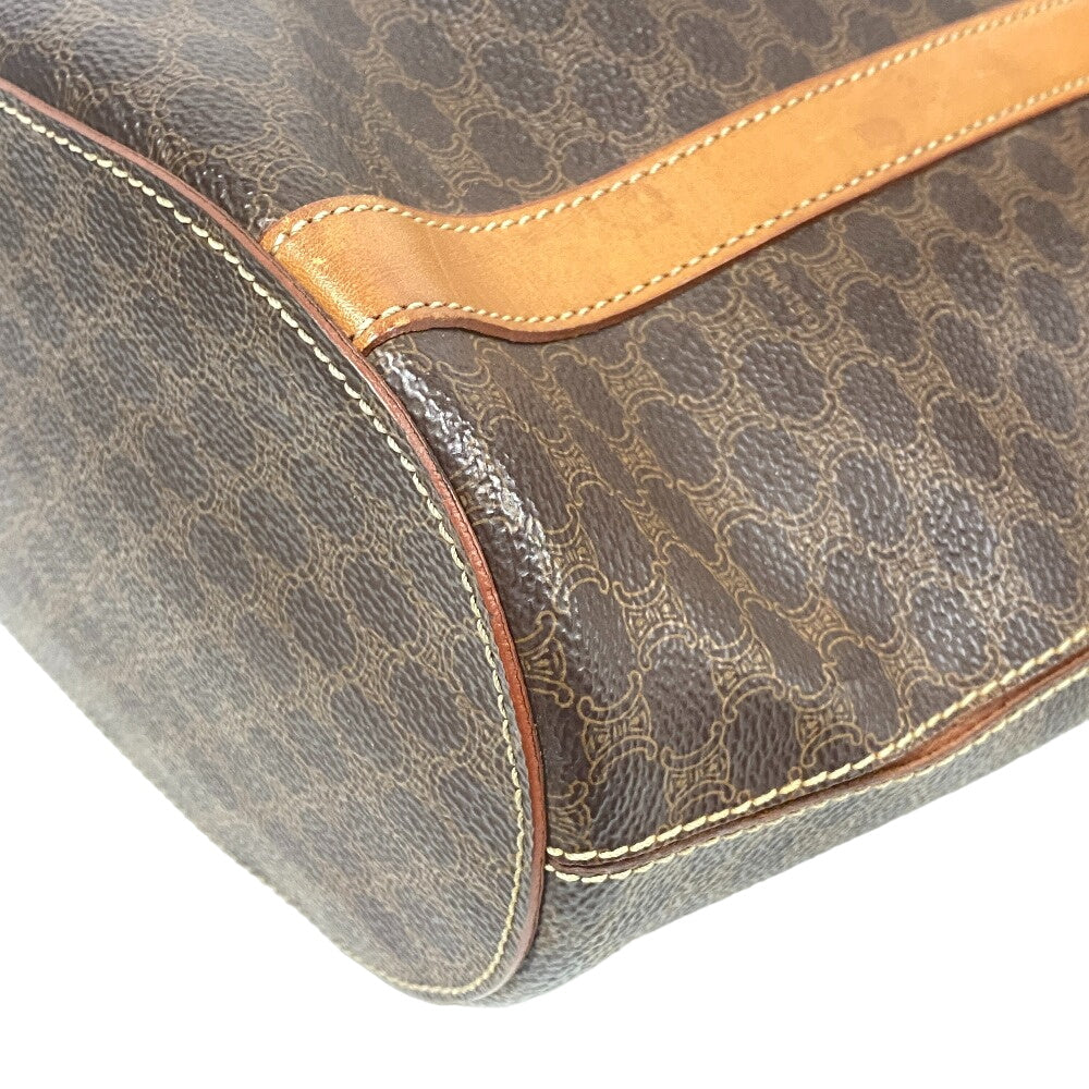 CELINE Tote Bag leather Brown one belt Macadam Women Used