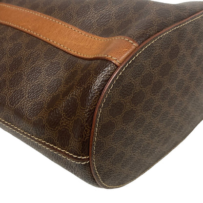CELINE Tote Bag leather Brown one belt Macadam Women Used