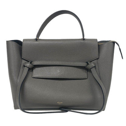 CELINE Handbag leather gray 2WAY Belt bag mini Women Used