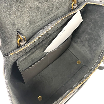 CELINE Handbag leather gray 2WAY Belt bag mini Women Used