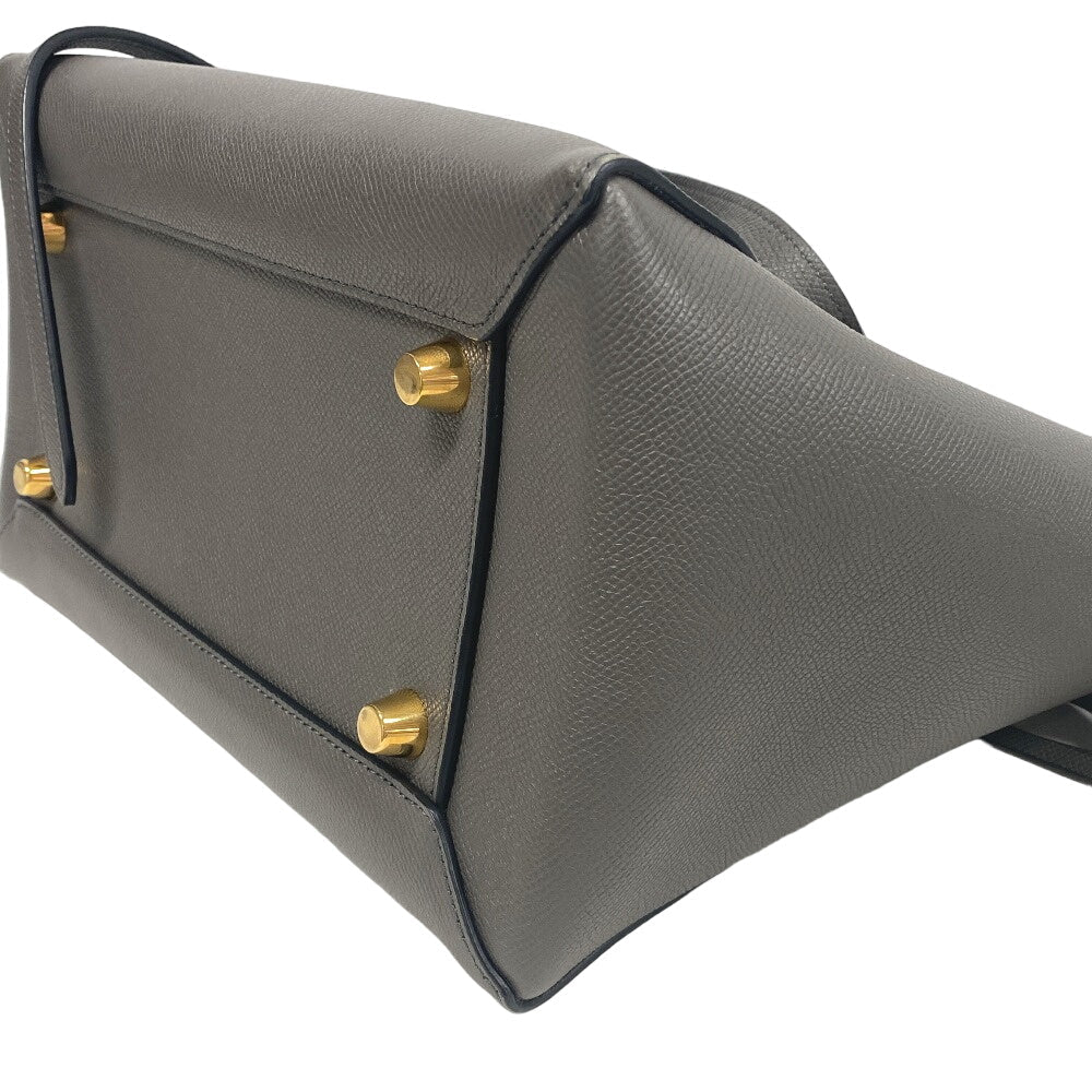 CELINE Handbag leather gray 2WAY Belt bag mini Women Used