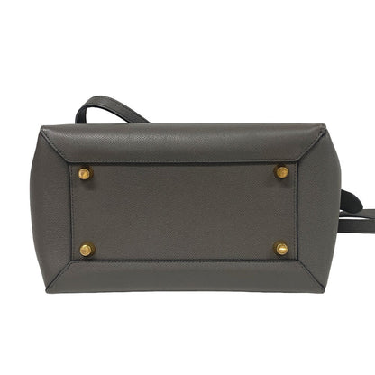 CELINE Handbag leather gray 2WAY Belt bag mini Women Used