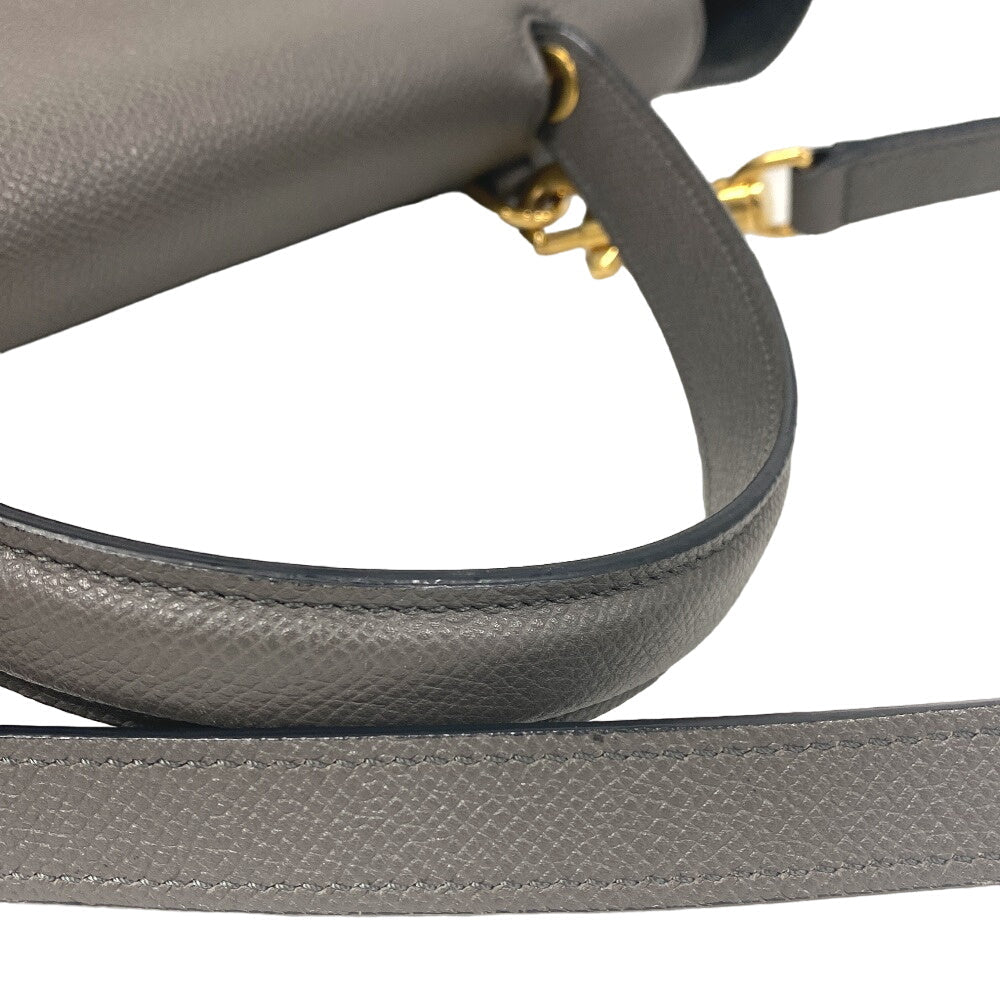 CELINE Handbag leather gray 2WAY Belt bag mini Women Used