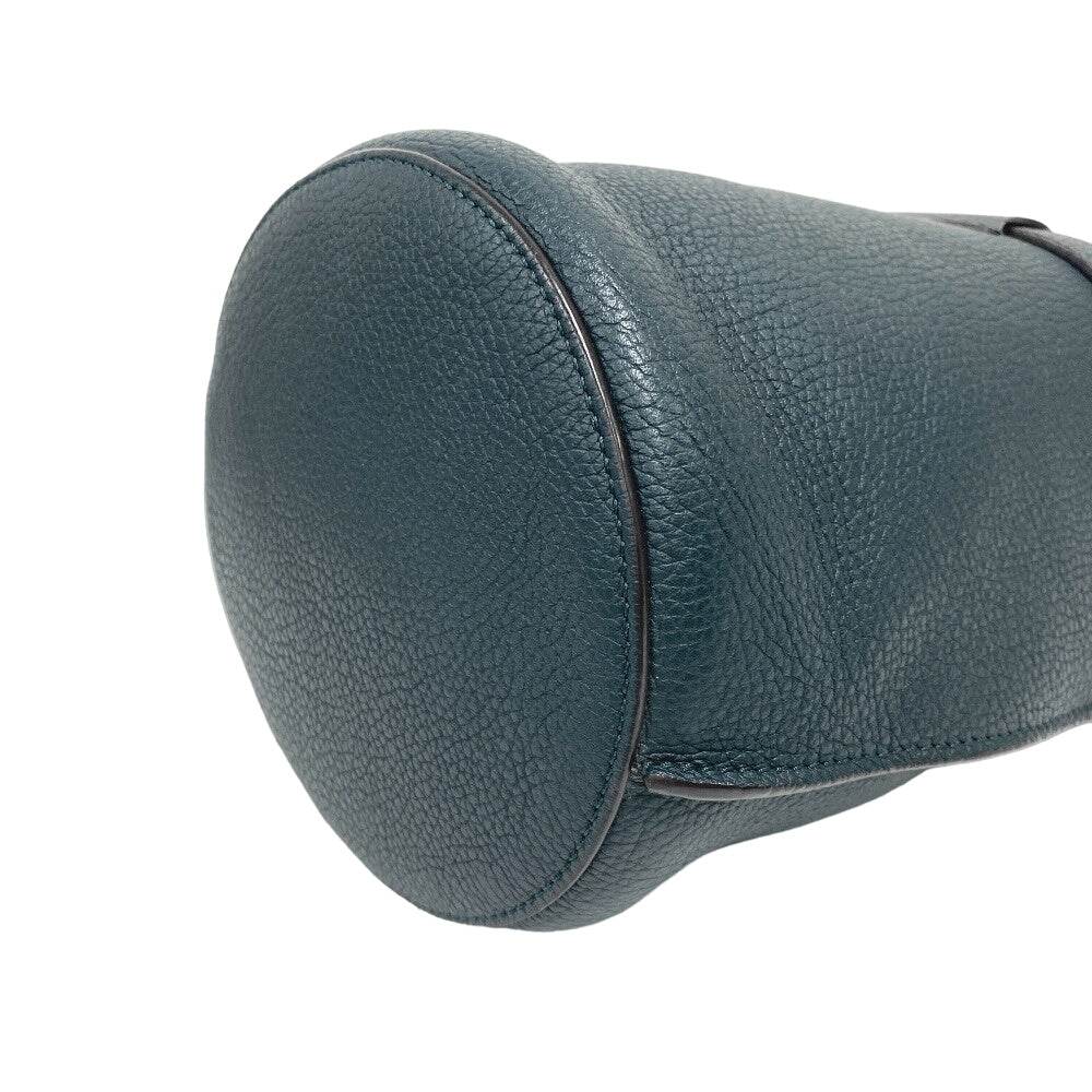 CELINE Handbag leather green Bucket Nano Big bag Women Used