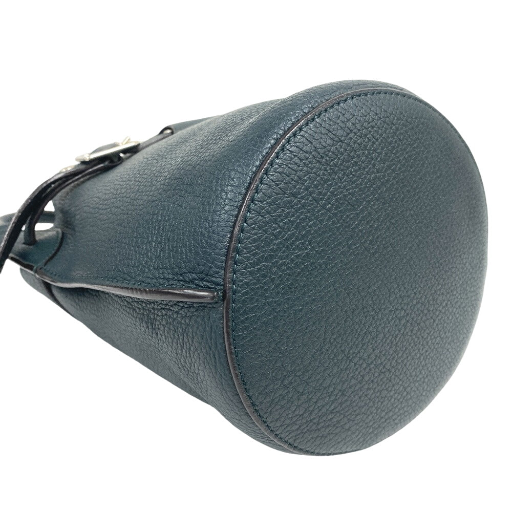 CELINE Handbag leather green Bucket Nano Big bag Women Used