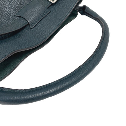 CELINE Handbag leather green Bucket Nano Big bag Women Used