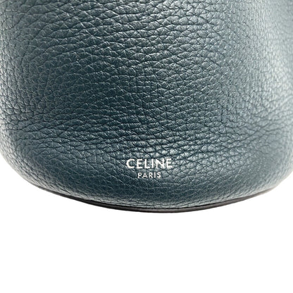 CELINE Handbag leather green Bucket Nano Big bag Women Used