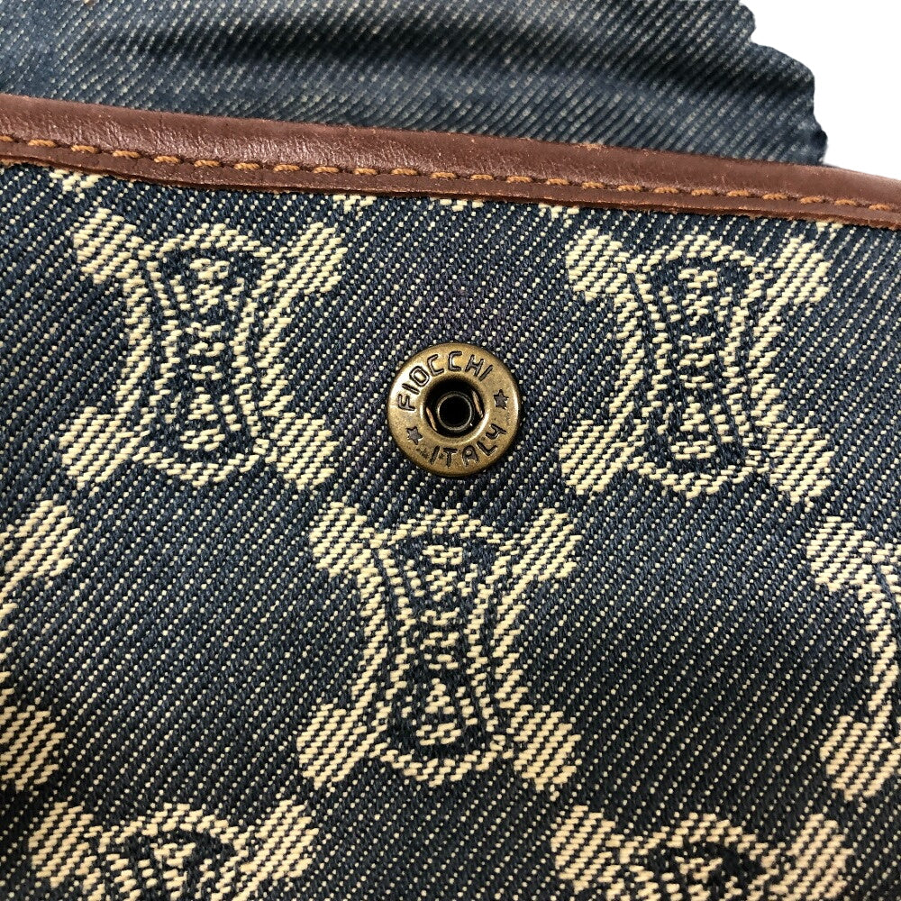 CELINE Sling bag Denim, Leather blue Waist pouch Macadam Triomphe Women Used