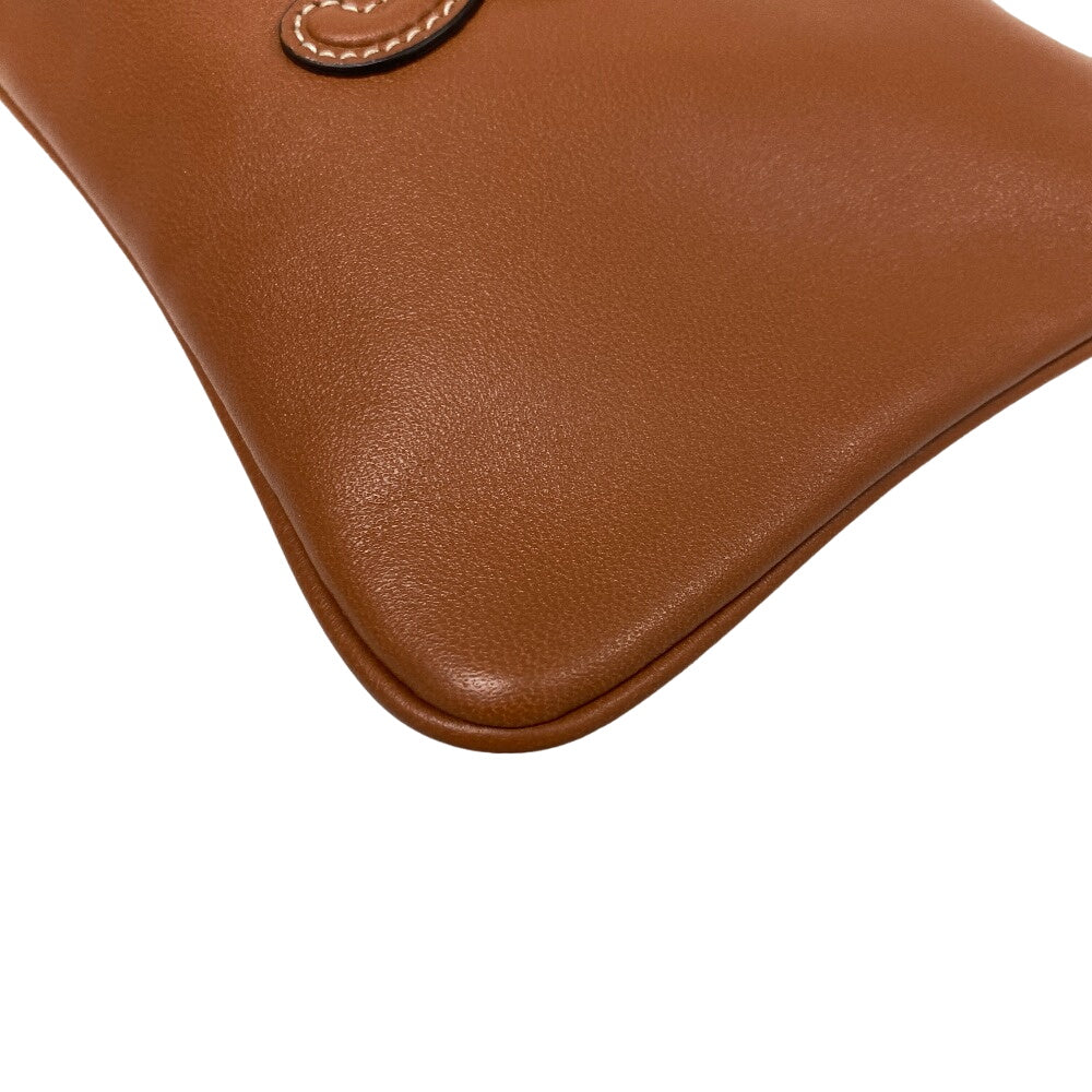 CELINE Mobile phones and smartphone accessories leather Brown phone pouch Triomphe Drawstring Women Used